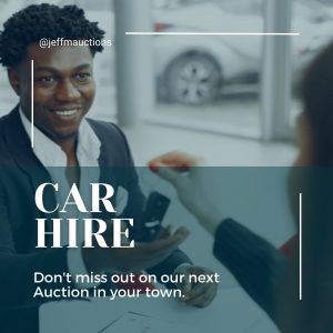 Car Hire, Car Rental at JeffM Auctions Zimbabwe